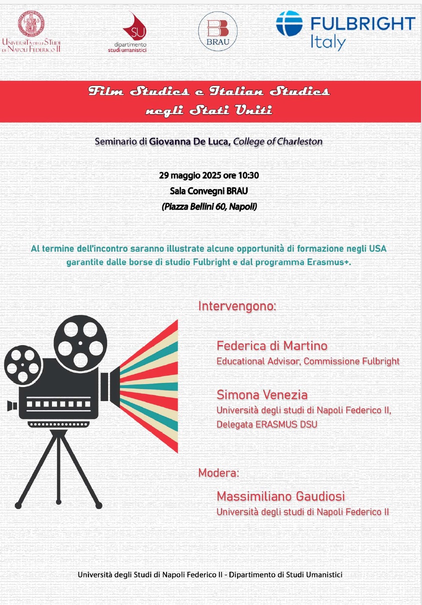 Locandina seminario Film studies e Italian studies